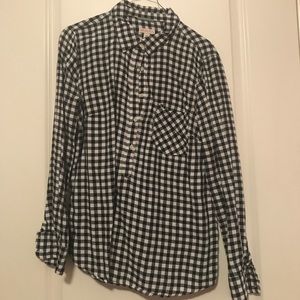 Black and white button down